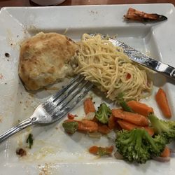 Bailey's Seafood & Grill - Crab Cakes and pasta delicious