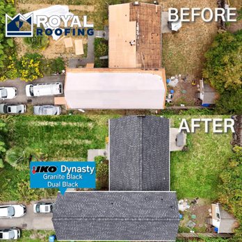 Royal Roofing Service - Check out this incredible before-and-after of a complete roofing system we completed in Renton! - Roofing Near Me - Issaquah, Washington Royal Roofing Service - Check out this incredible before-and-after of a complete roofing system we completed in Renton! - Roofing Near Me - Issaquah, Washington