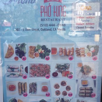 Pho King - Menu 9/2/2020 - Vietnamese Near Me - Oakland, California Pho King - Menu 9/2/2020 - Vietnamese Near Me - Oakland, California