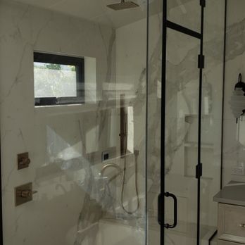 Future Glass - Custom 3/8 semi framed steam unit - Windows Installation Near Me - Burbank, California