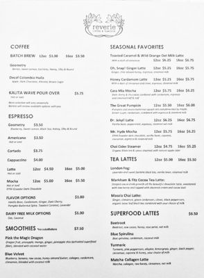 Menu photo 6 Reverie Coffee & Teahouse Rogers, AR Menu photo 6 Reverie Coffee & Teahouse Rogers, AR