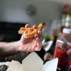Slaw Burger Palatine - Hot Chicken Tender. It has heat.