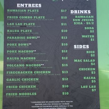 Paradise Grindz - Menu - Hawaiian Near Me - Tigard, Oregon