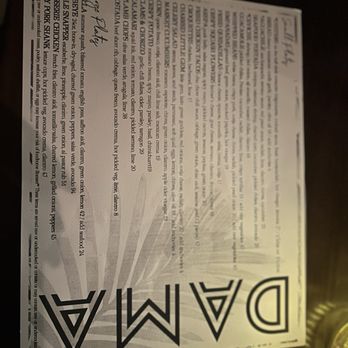 DAMA - Menu - Latin American Near Me - Los Angeles, California