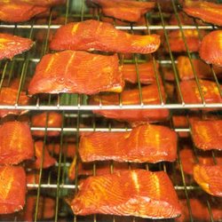 Peps Packing - This is what the smoked King Salmon we bought looked like. (The image is grabbed from Pep's web site, apologies if this is a problem.)