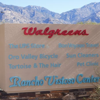 Walgreens - Rancho Vistoso Blvd. sign - Drugstores Near Me - Tucson, Arizona