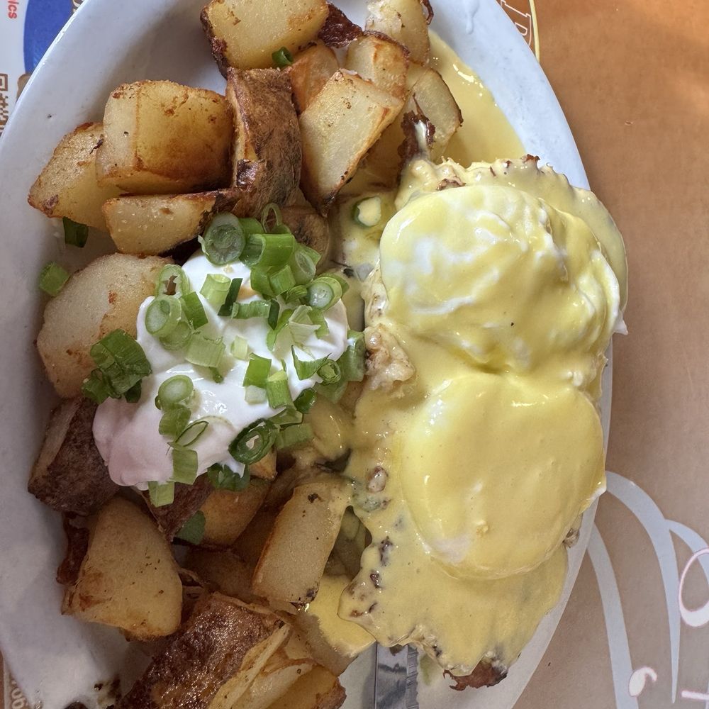 Sax's Joint - I had the crab cake Benedict it was a lot of food but so much crab meat it was amazing - Breakfast & Brunch Near Me - Petaluma, California Sax's Joint - I had the crab cake Benedict it was a lot of food but so much crab meat it was amazing - Breakfast & Brunch Near Me - Petaluma, California
