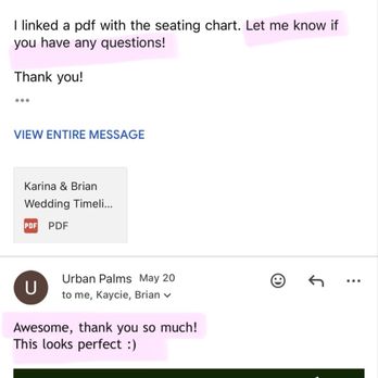 Urban Palms - I asked her to look over the seating chart and she said it looked perfect. - Venues & Event Spaces Near Me - Gardena, California Urban Palms - I asked her to look over the seating chart and she said it looked perfect. - Venues & Event Spaces Near Me - Gardena, California
