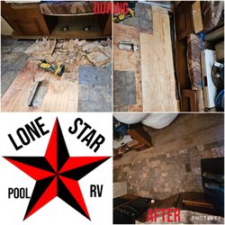 Lonestar Pool and RV - Rotted RV floor replacement