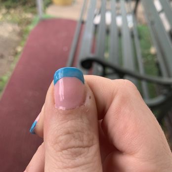 Apple Nail & Spa - See through mail, lumpy, no clear coat on top - Skin Care Near Me - Phoenixville, Pennsylvania