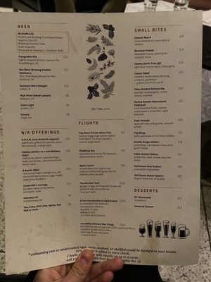 Menu photo 7 Fog Room Seattle, WA