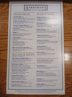 Menu photo 1 Harriman's Restaurant West Dover, VT