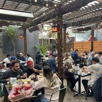 MAZRA - Back patio dining area - Mediterranean Near Me - Redwood City, California MAZRA - Back patio dining area - Mediterranean Near Me - Redwood City, California