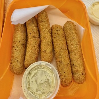 Avanti Food & Beverage - Mozzarella sticks with a dill ranch sauce. - Food Court Near Me - Vail, Colorado Avanti Food & Beverage - Mozzarella sticks with a dill ranch sauce. - Food Court Near Me - Vail, Colorado