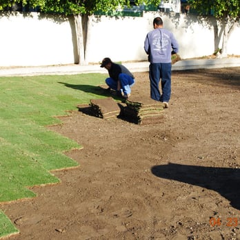Morgan Landscaping - Laying Sod At A School Playground - Landscaping Near Me - Covina, California