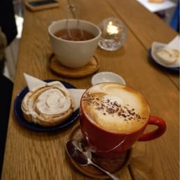 Coffee + tea + meringue shortbread