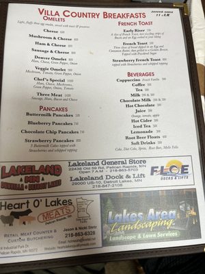 Menu photo 3 Cornfield Cafe Pelican Rapids, MN