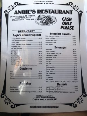 Menu photo 2 Angie's Restaurant Fort Hancock, TX Menu photo 2 Angie's Restaurant Fort Hancock, TX