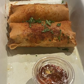 Mazra - Halloumi Cheese Rolls - missing one because i couldn't wait to take a bite! - Middle Eastern Near Me - San Bruno, California Mazra - Halloumi Cheese Rolls - missing one because i couldn't wait to take a bite! - Middle Eastern Near Me - San Bruno, California