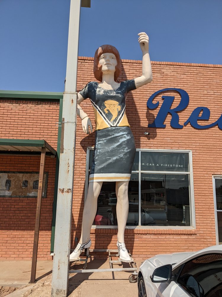 TORNADOES CHEERLEADER STATUE Updated May 2024 310 S Dallas Ave