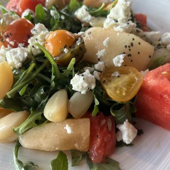 Summit House - Watermelon Feta Arugula Salad - Steakhouses Near Me - Fullerton, California Summit House - Watermelon Feta Arugula Salad - Steakhouses Near Me - Fullerton, California