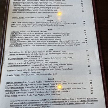 Pranzo Italian Grill - June 7, 2023 - Pranzo Italian Restaurant (Sante Fe, NM) - menu - Italian Near Me - Santa Fe, New Mexico
