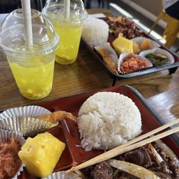 Beef and Spicy Pork Bulgogi. Beef and Spicy Pork Bulgogi.