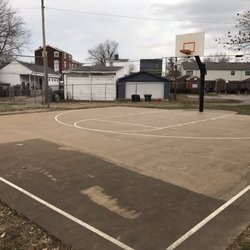 Rubel Park - The half basketball court appears to be in good repair. It's the rest of the park that sketchy.