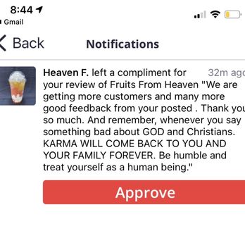 Fruits From Heaven - Owner likes to harass customers. - Coffee & Tea Near Me - Port St. Lucie, Florida Fruits From Heaven - Owner likes to harass customers. - Coffee & Tea Near Me - Port St. Lucie, Florida