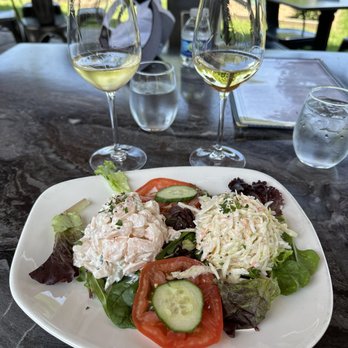 Jamesport Vineyards - Shrimp salad platter - Wineries Near Me - Jamesport, New York