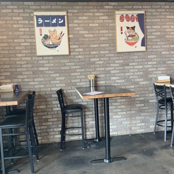 Kujira - Cute cat ramen posters at the tables nearest the entry - Ramen Near Me - Fort Collins, Colorado