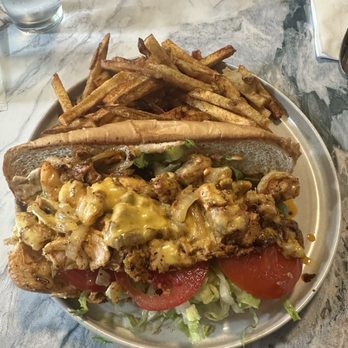 All Good Things Café - All Good Philly (Combo) (salmon+shrimp) Hand-cut Fries with Cajun seasoning! Delicious - Breakfast & Brunch Near Me - Baltimore, Maryland