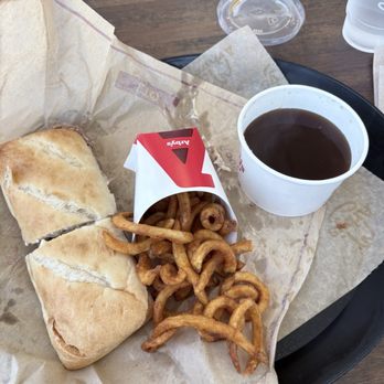 Arby's - Classic French Dip & Swiss  Curly Fries (Small) - Sandwiches Near Me - Huntington Beach, California