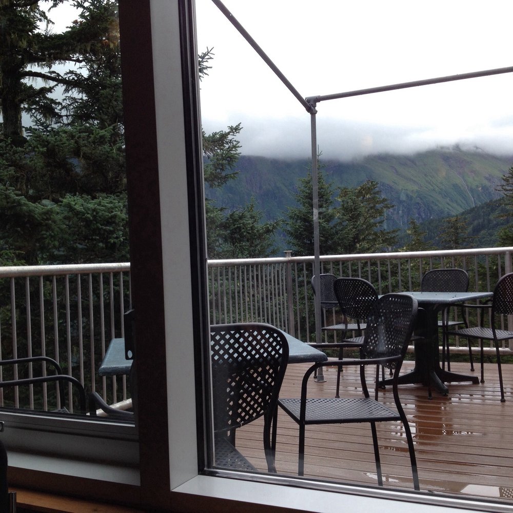 Outside seating, nice if not rainy.