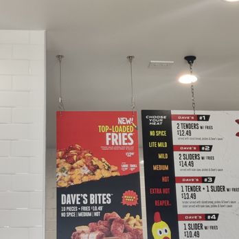Dave's Hot Chicken - New items and spice levels 8/9/25 - Chicken Shop Near Me - Sandy Springs, Georgia