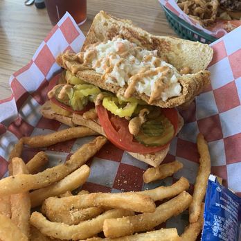 Riverside Cafe - A catfish po boy with the BEST french fries I have ever had! - Coffee & Tea Near Me - Medicine Park, Oklahoma Riverside Cafe - A catfish po boy with the BEST french fries I have ever had! - Coffee & Tea Near Me - Medicine Park, Oklahoma