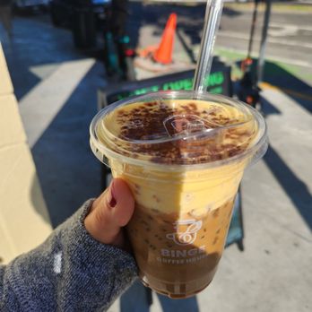 Binge Coffee House - Egg Coffee, less sweet was still pretty sweet!  Perfect amount. - Vietnamese Near Me - Berkeley, California