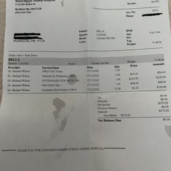 Baker St. Animal Hospital - Charge's