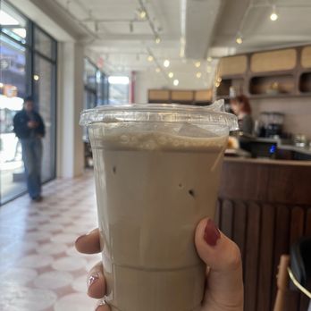 Kinship - Iced hojicha latte - Coffee & Tea Near Me - New York, New York