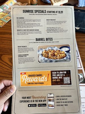Menu photo 2 Cracker Barrel Old Country Store Kingwood, TX