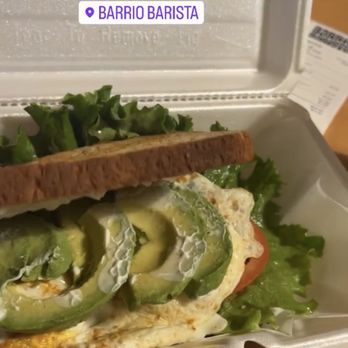 Barrio Barista - Behold. My delicious egg sammy - Coffee & Tea Near Me - San Antonio, Texas