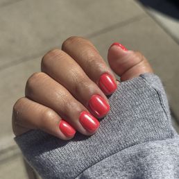Beautiful red chrome nails by Mia Beautiful red chrome nails by Mia