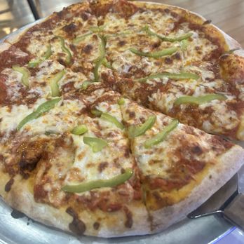 Icons Sports Grill - Pizza with bell peppers - American Near Me - Gilbert, Arizona Icons Sports Grill - Pizza with bell peppers - American Near Me - Gilbert, Arizona