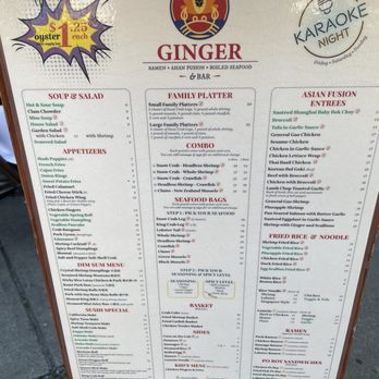 Ginger Cajun Seafood - Menu - Chinese Near Me - Salem, Massachusetts