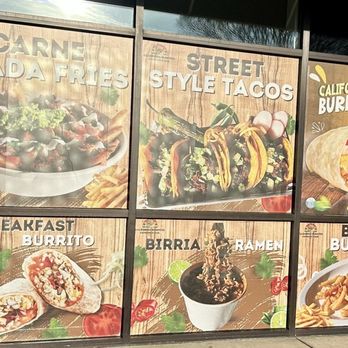 California Burritos - Fro t Window decals - Mexican Near Me - Winston-Salem, North Carolina