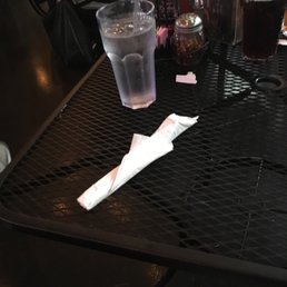 Only uncomfortable wire table in the place. Uncomfortable wire chairs. Only uncomfortable wire table in the place. Uncomfortable wire chairs.