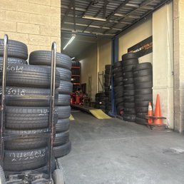 One side of their garage One side of their garage
