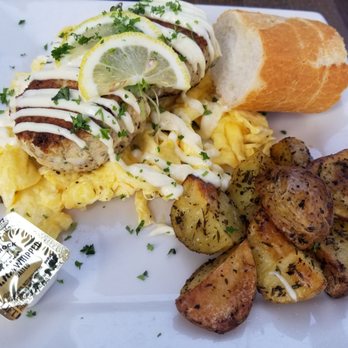 Starling Diner - Blue crab with eggs and potatoes - New American Near Me - Long Beach, California Starling Diner - Blue crab with eggs and potatoes - New American Near Me - Long Beach, California