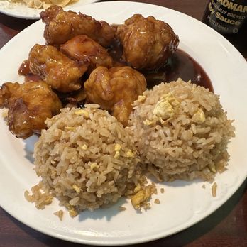 Tjin China Diner - Orange Chicken with fried rice. - Chinese Near Me - San Antonio, Texas Tjin China Diner - Orange Chicken with fried rice. - Chinese Near Me - San Antonio, Texas