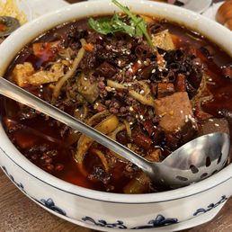 Pork intestines and blood Pork intestines and blood